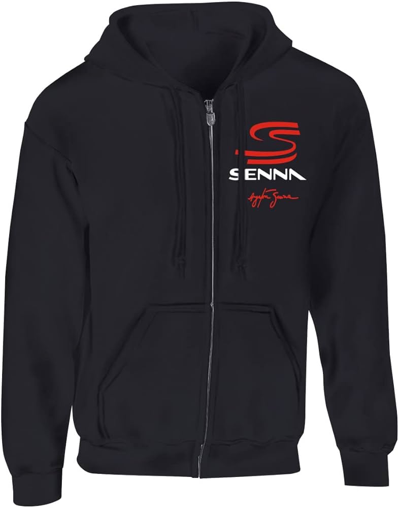 Ayrton Senna ジップアップジャンパー 黒 Ayrton Senna ジップアップジャンパー 黒